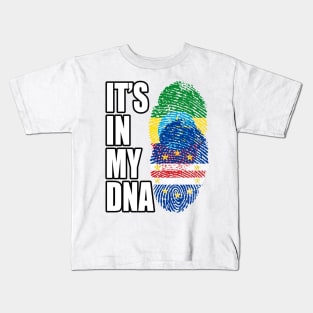 Ethiopian And Cabo Verdean Mix Heritage DNA Flag Kids T-Shirt